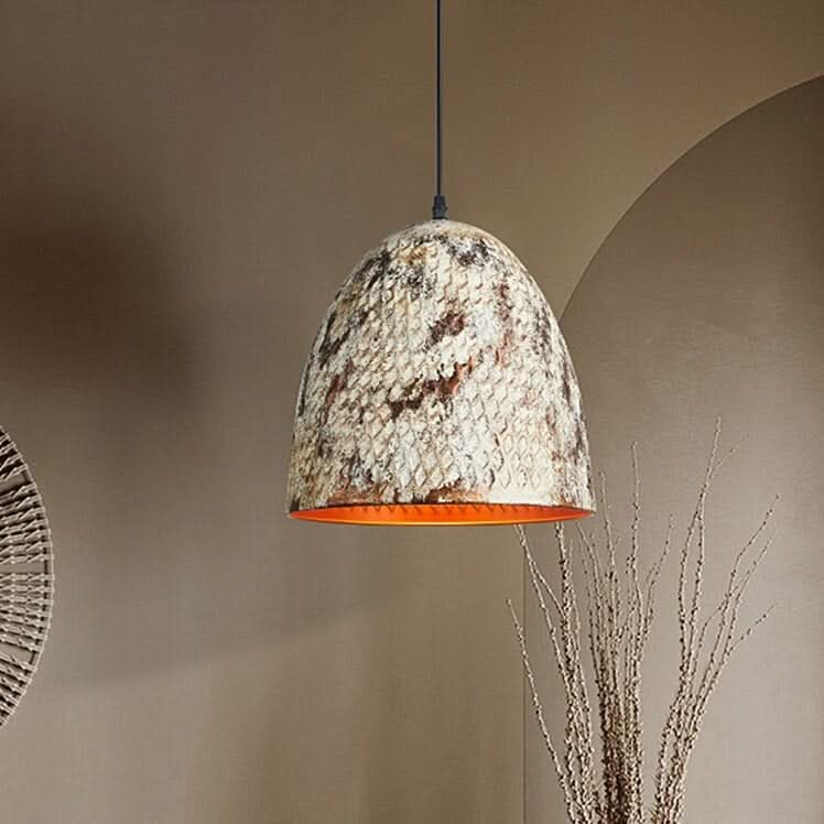 Suspension moderne avec abat-jour effet python Orkhi | Designix - Luminaire - https://designix.fr