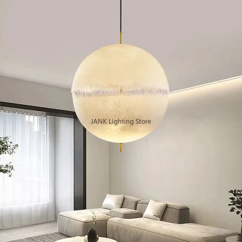 Suspension beige boule | Lunéa