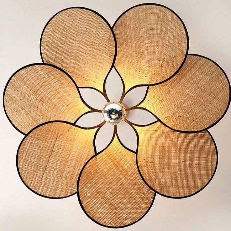 Suspension fleur rotin | Ombelle