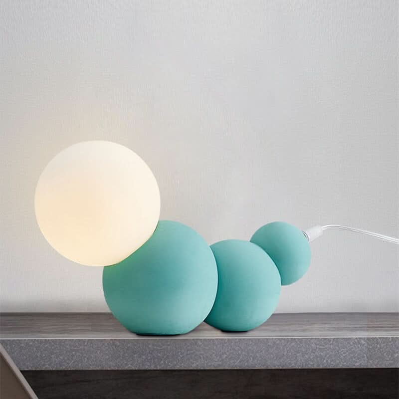 Lampe de chevet moderne LED en forme de chenille Pillar | Designix - Luminaire Bleu Chaude - https://designix.fr