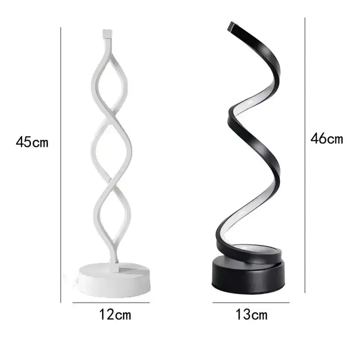 Lampe spirale LED | Designix -     - https://designix.fr/