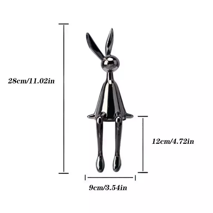 Nordic Home Decorate Figurines for Interior Gift Rabbit Statue Christmas Room Decor Abstract Art Study Sculpture Desk Gift | Designix -  28cm   - https://designix.fr/