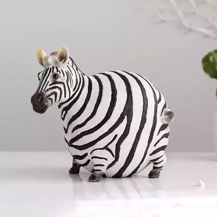 Nordic Creative Resin Cute Fat Zebra Figurine Animal Figurine Sculpture Study Ornaments Desktop Crafts Art Decoration Statue | Designix -     - https://designix.fr/