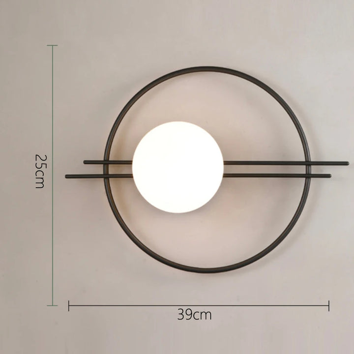 applique murale cercle | Designix -  G Black Warm White (2700-3500K)  - https://designix.fr/