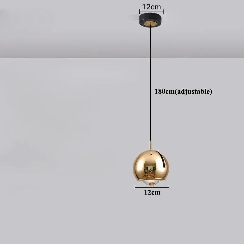 Luminaire Suspension Boule Réglable | Éclat Moderne | Designix - Suspension luminaire Doré | Socle Rond Tactile  - https://designix.fr/