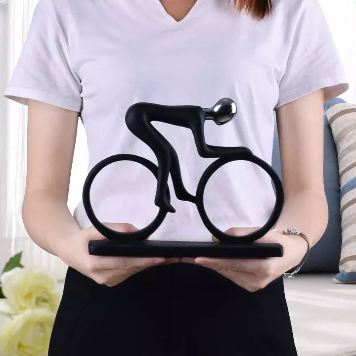 Modern Abstract Resin Bicycler Cyclist Statue Bicycle Rider Statue Bike Racer Rider Figurine Office Living Room Decor | Designix -     - https://designix.fr/