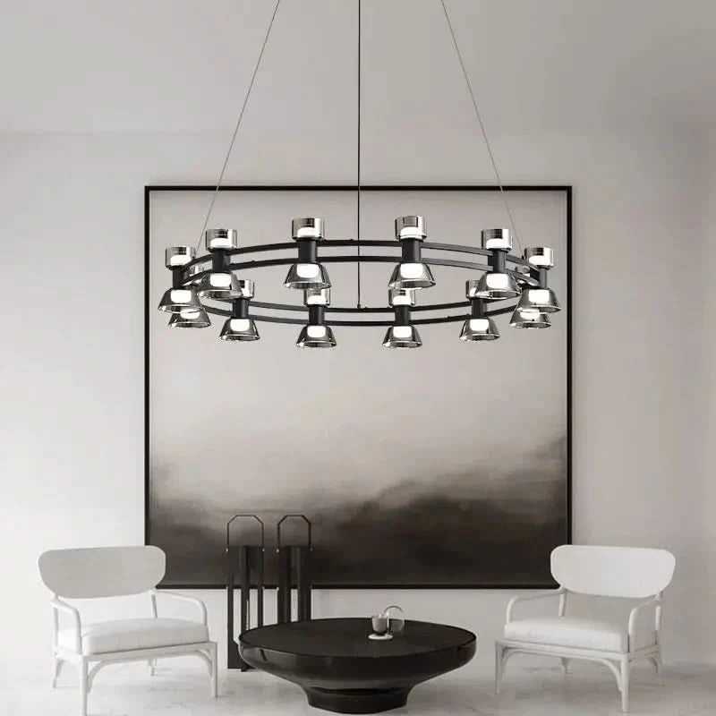 Plafonnier rond en forme d'haltère italien | Designix - Luminaire - https://designix.fr