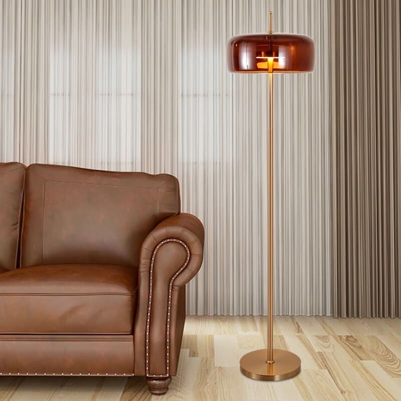 Lampadaire design arrondie en verre fumé Chandelier | Designix - Luminaire - https://designix.fr