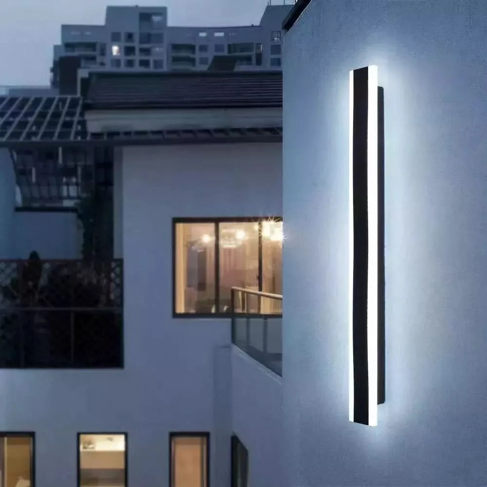 Modern LED Long Wall Lamp Waterproof Outdoor IP65 Aluminum Wall Light Garden Villa Porch Sconce Light 110V 220V Sconce Luminaire | Designix -     - https://designix.fr