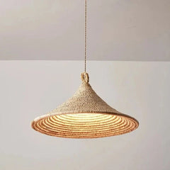 Suspension à led en rotin | Yumi