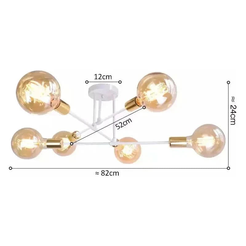 Modern LED Ceiling Lights Iron Industrial LED Ceiling Lamps Minimalist Home Decoration Living Room Dining Room Ceiling LED Lamps | Designix -  White Gold CHINA  - https://designix.fr