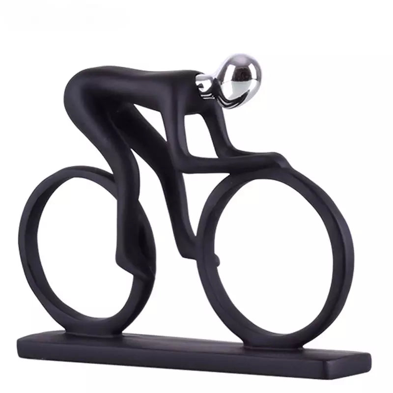 Modern Abstract Resin Bicycler Cyclist Statue Bicycle Rider Statue Bike Racer Rider Figurine Office Living Room Decor | Designix -     - https://designix.fr/