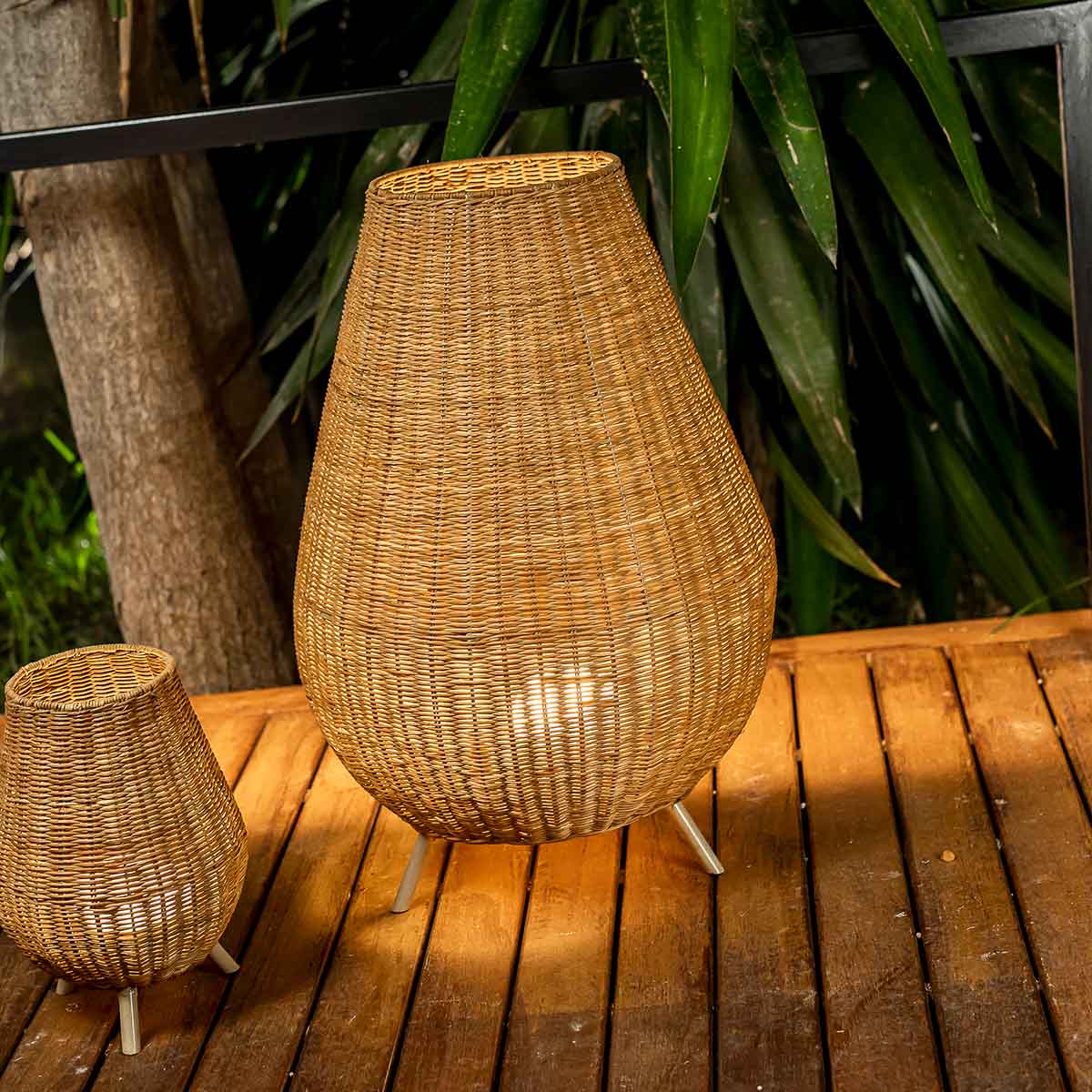 Lampe décorative Saona 70 en fibres naturelles