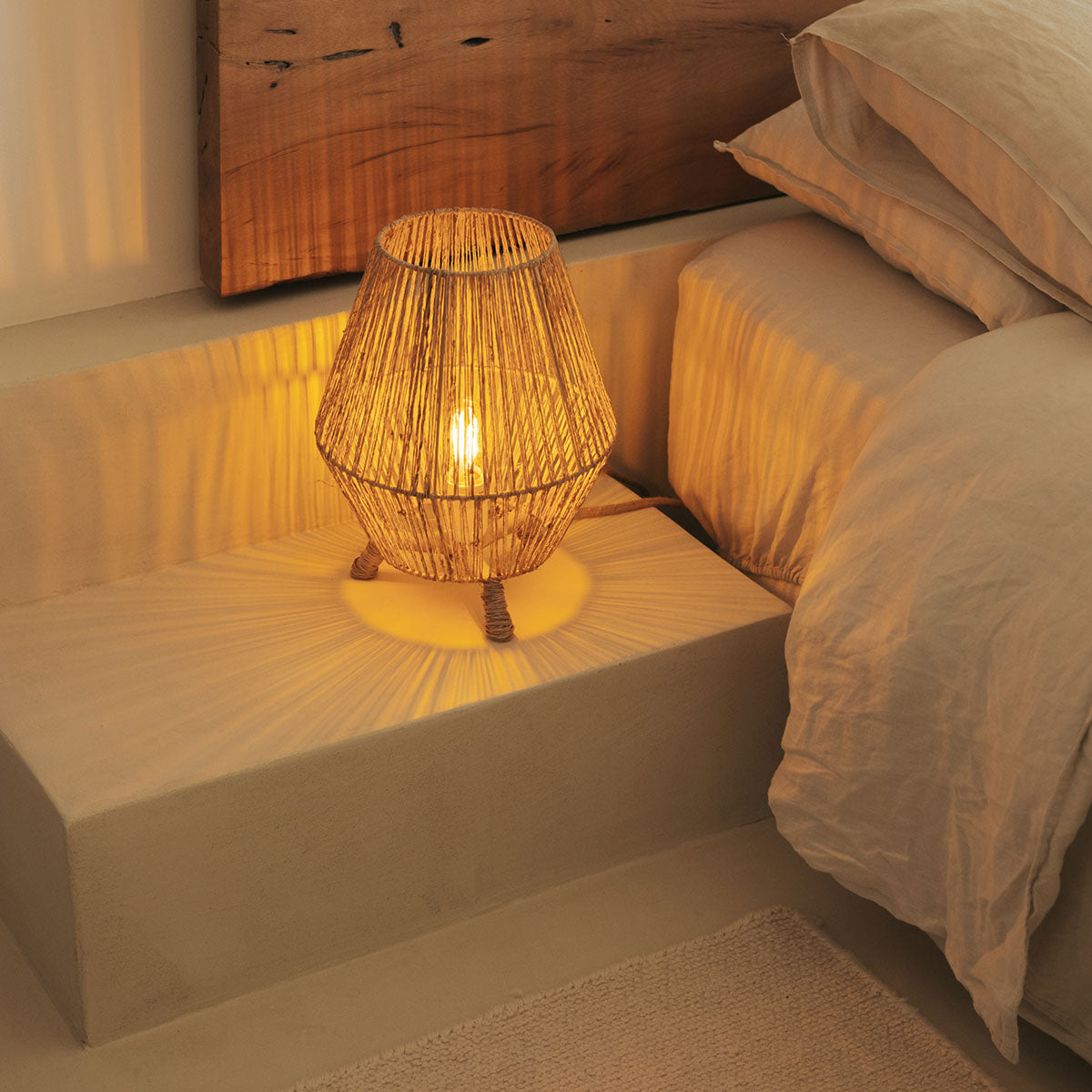 Lampe à poser Sisine 30 en fibres naturelles