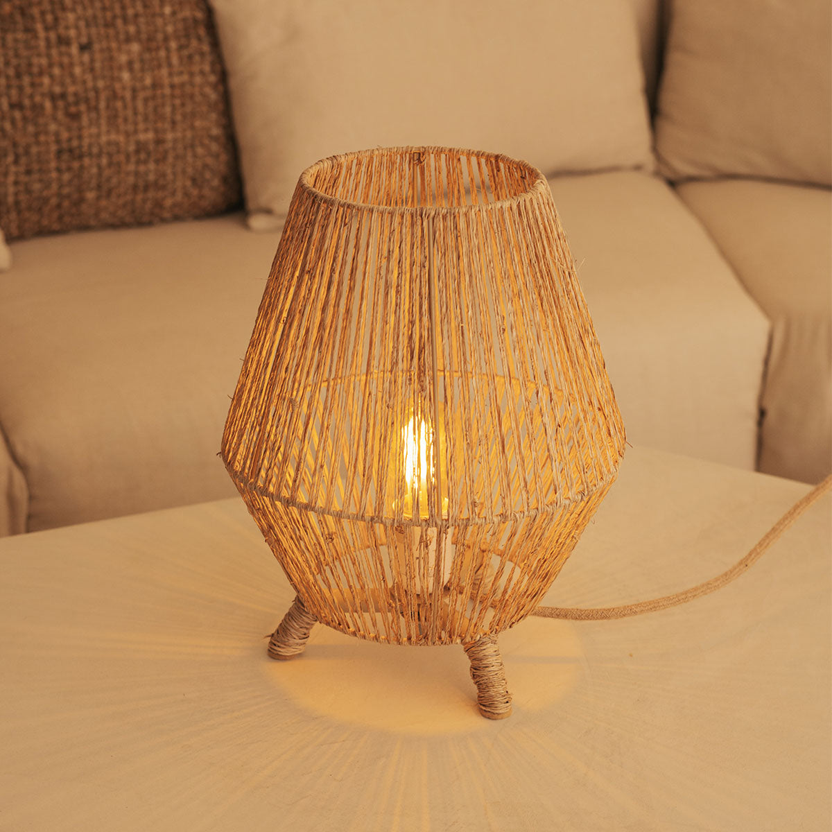 Lampe à poser Sisine 30 en fibres naturelles