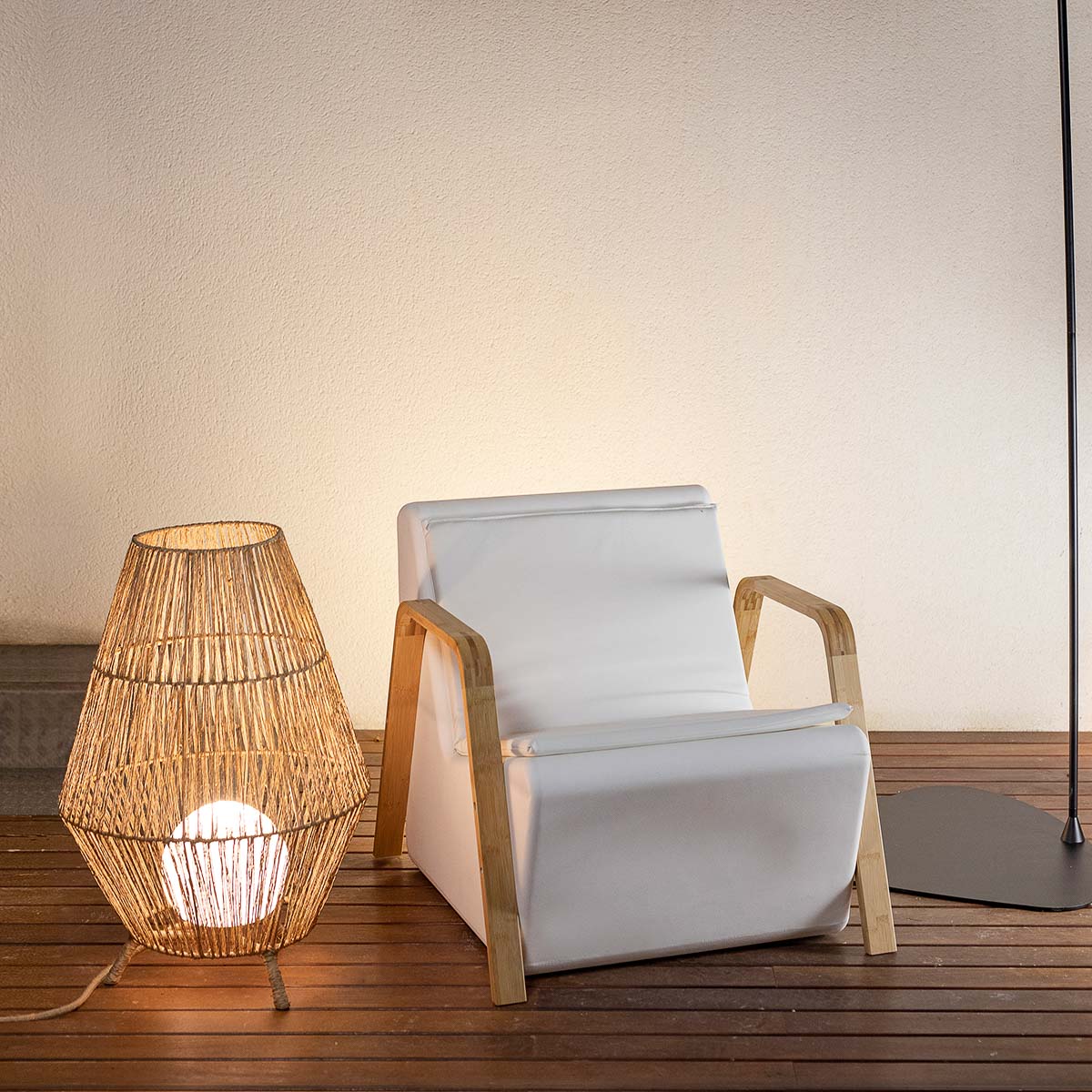 Lampe décorative Sisine 70 en fibres naturelles