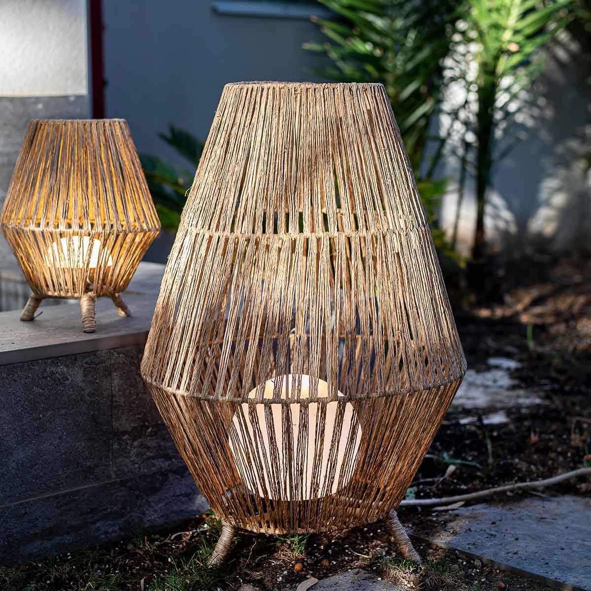 Lampe décorative Sisine 70 en fibres naturelles