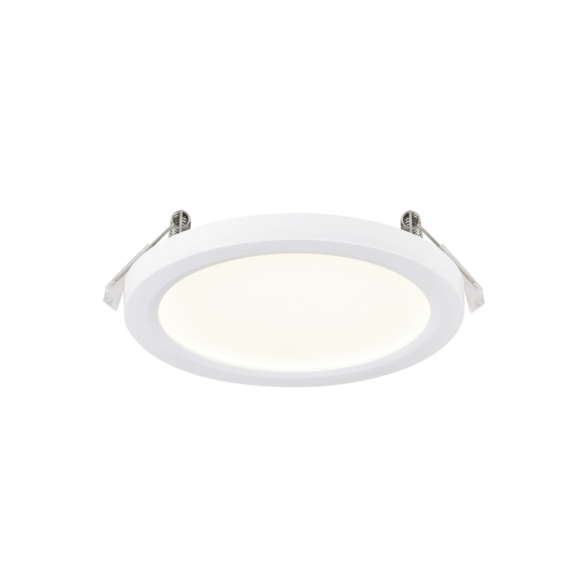 vue plongeante montrant la collerette blanche et le diffuseur opalin central