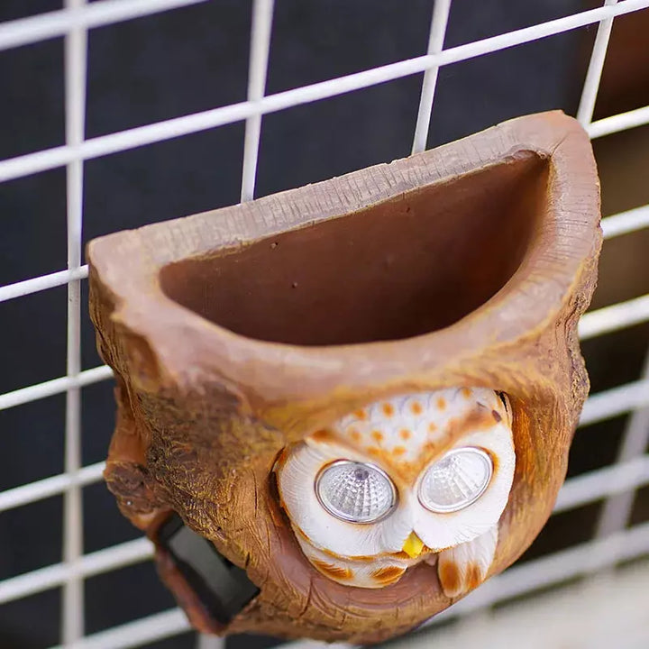 Vilead Resin Owl Figurine Solar LED Light Outdoor Home Garden Decoration Animal Lawn Ornament Waterproof Lamp Unique Yard Gift | Designix -     - https://designix.fr/