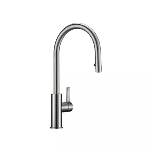 Bagnolux Black Gold Brass Rotation Holder Single Hole Deck Mounted Cold and Hot Water Mixer Pull-Out Sprayer Kitchen Sink Faucet | Designix -  Tap-Brushed nickel China  - https://designix.fr/