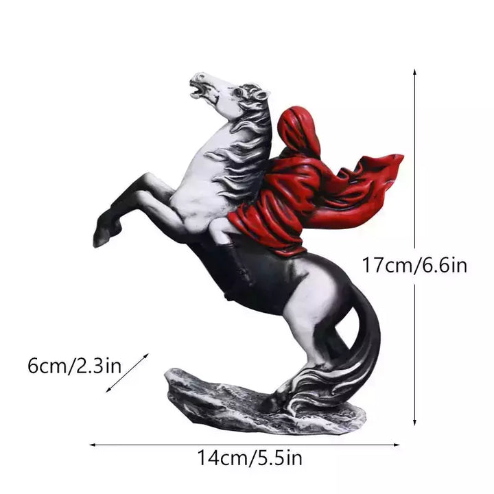 Vilead Banksy Red Knight Statue Horse Figurines Street Graffiti Art Modern Pop Living Room Bookshelf Cabinet Office Decoration | Designix -  WHITE   - https://designix.fr/