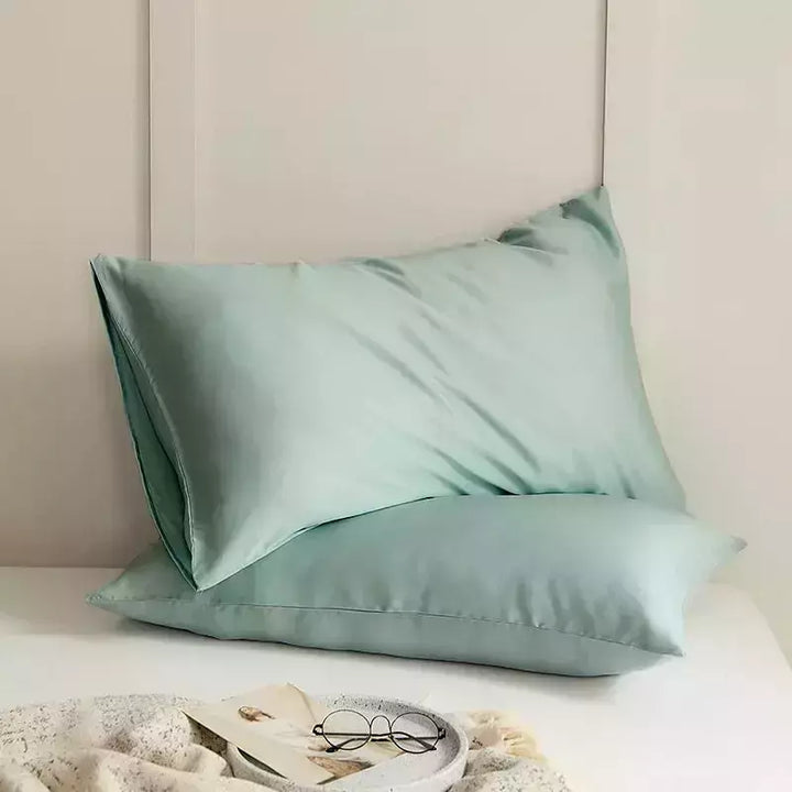 2 Pcs Enveloppe Coton Taies d'Oreiller | Designix -  Vert clair 2 pièces 51x71cm(20x28in) CHINE - https://designix.fr/