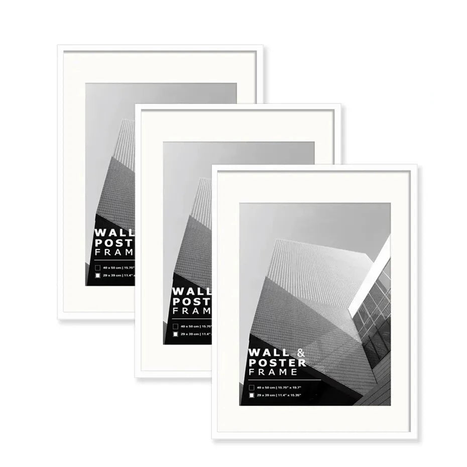 Trio Cadres Photo Plexiglas et Métal | Élégance | Designix - Cadres Tableaux Blanc 15x20cm  - https://designix.fr/