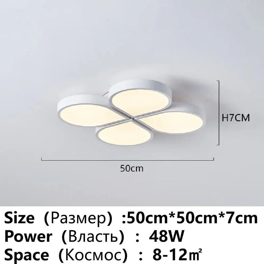 lustre plafond led intérieur ultra lumineux salon chambre enfants | Designix - Luminaire Rond 50cm Promesse avec télécommande - https://designix.fr
