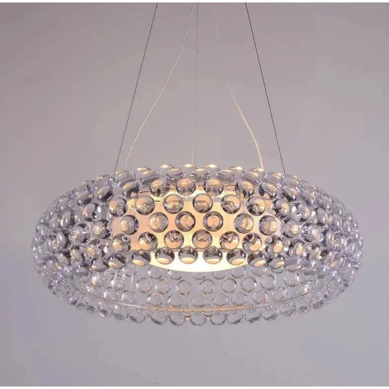 lampe suspension cuisine verre | Designix -  Transparent color Dia 65cm Cold White - https://designix.fr/