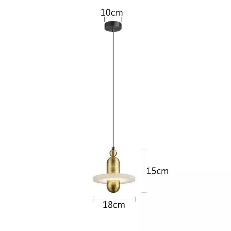 Marble Pendant Lights Dining Table Luxury Home Decor LED Hanging lamp Bedroom Bedside Kitchen Island Lighting Fixtures | Designix -  Brass-1 layer Warm White  - https://designix.fr/