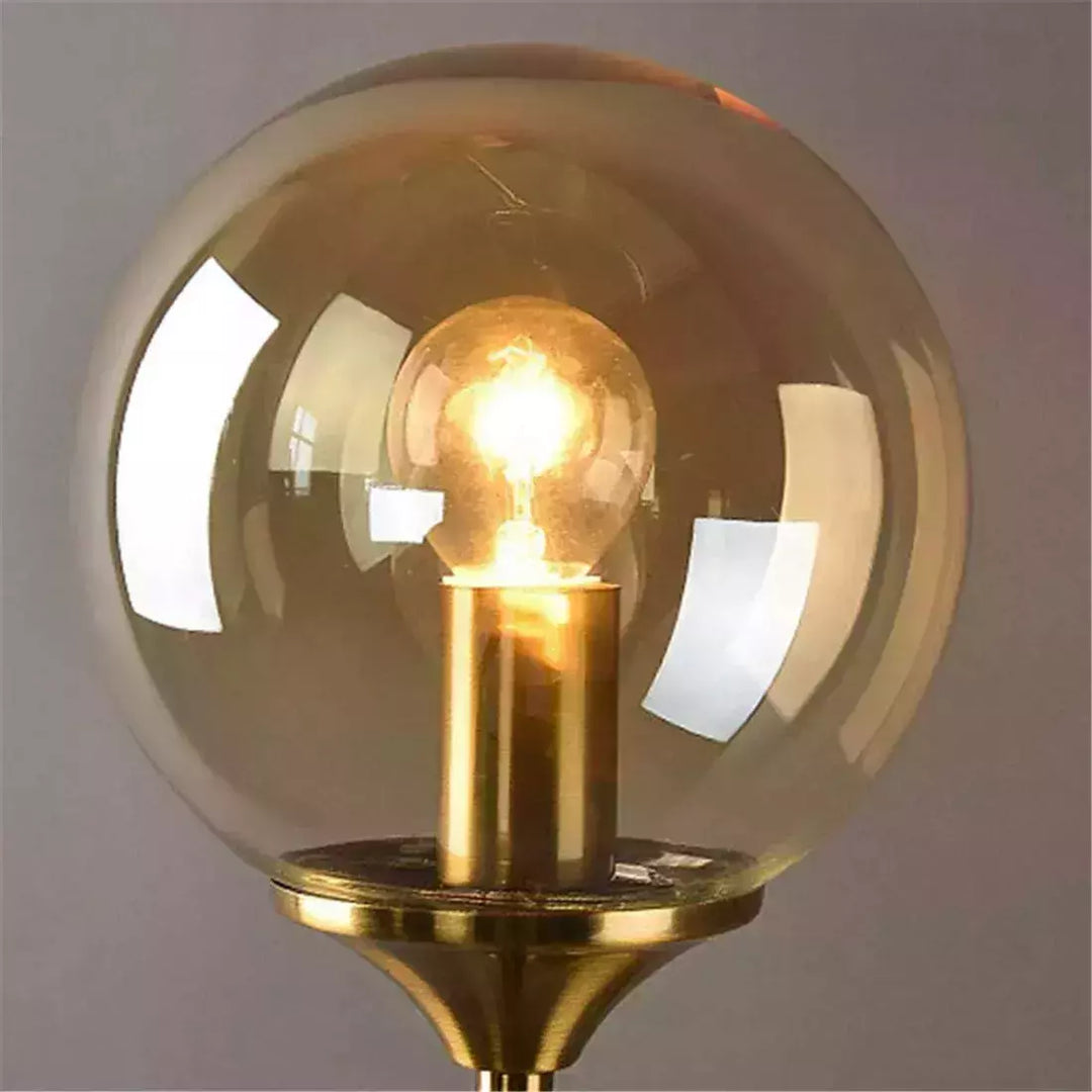 Abat-jour de Lampe Globe en Verre Ambré | Lueur d'Ambre | Designix - Abat-jour    - https://designix.fr