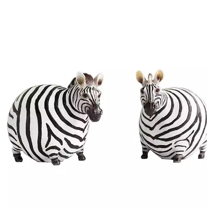 Nordic Creative Resin Cute Fat Zebra Figurine Animal Figurine Sculpture Study Ornaments Desktop Crafts Art Decoration Statue | Designix -     - https://designix.fr/