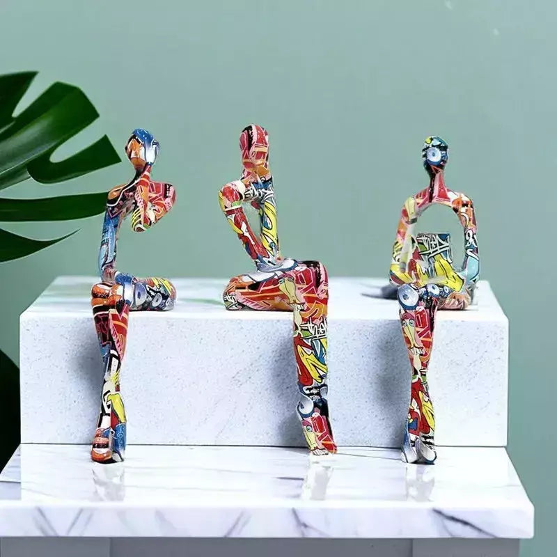 Vilead Graffiti Abstract Figurine Modern Pop Art Sculpture Interior Home Decoration Living Room Bookshelf Desk Decor Accessories | Designix -     - https://designix.fr/