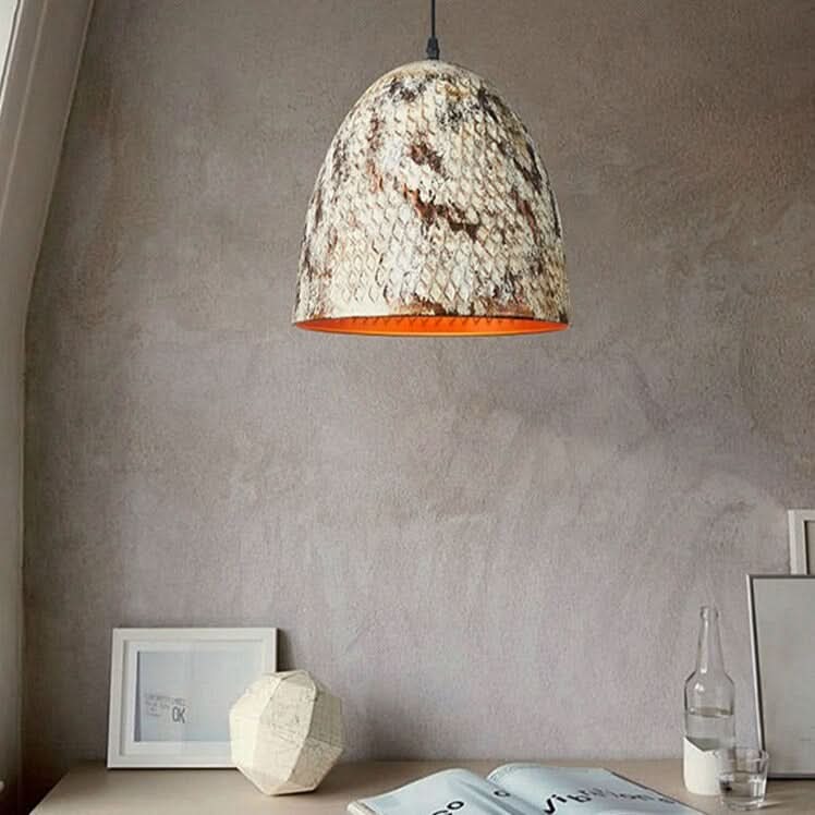 Suspension moderne avec abat-jour effet python Orkhi | Designix - Luminaire - https://designix.fr