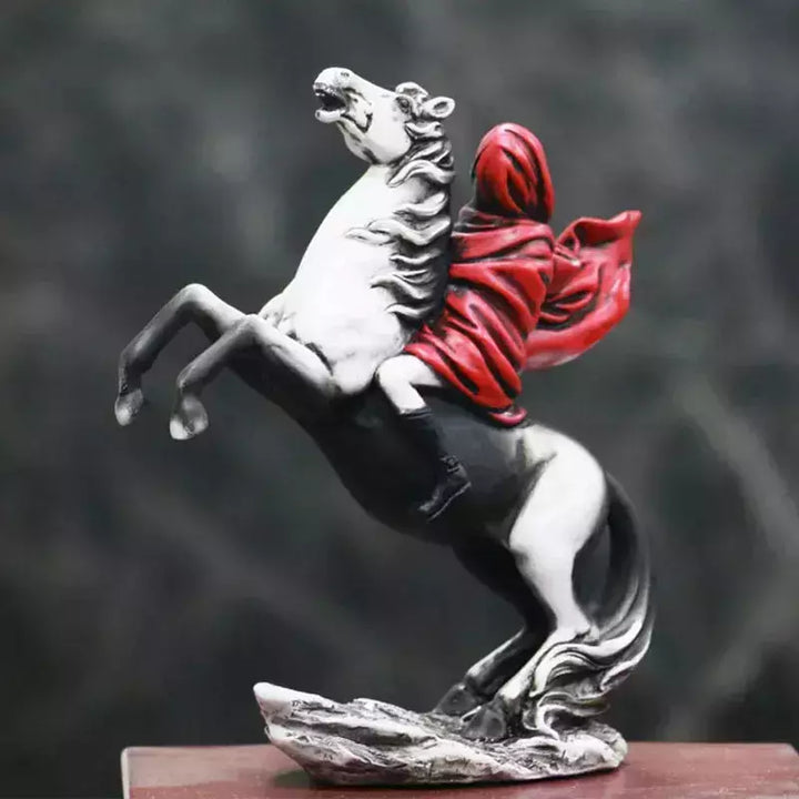 Vilead Banksy Red Knight Statue Horse Figurines Street Graffiti Art Modern Pop Living Room Bookshelf Cabinet Office Decoration | Designix -     - https://designix.fr/