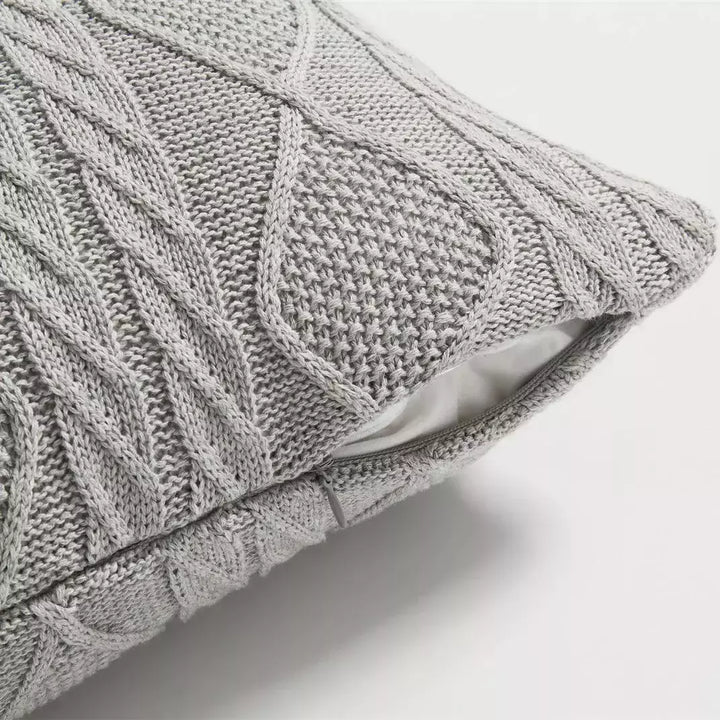 REGINA Nordic Houndstooth Knitted Cushion Cover For Sofa Bed Couch Chair Floor Tatami Soft Fluffy Cotton Fall Pillow Case Cover | Designix - Coussin    - https://designix.fr/