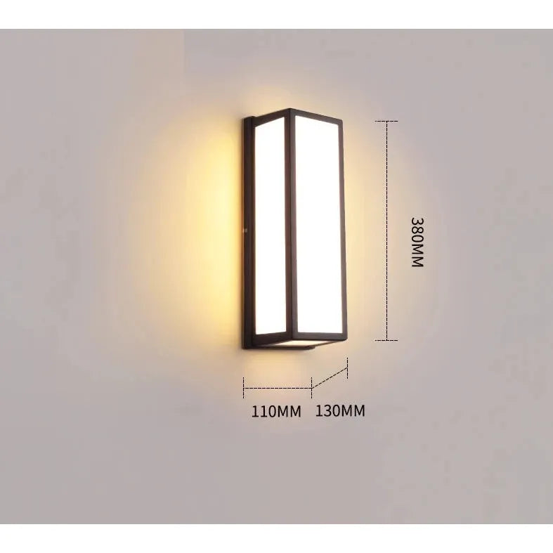 Lampe Murale Extérieure Rectangle | LuminEclat | Designix - Applique murale extérieur Blanc Chaud   - https://designix.fr/