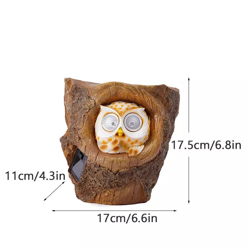 Vilead Resin Owl Figurine Solar LED Light Outdoor Home Garden Decoration Animal Lawn Ornament Waterproof Lamp Unique Yard Gift | Designix -  B   - https://designix.fr/