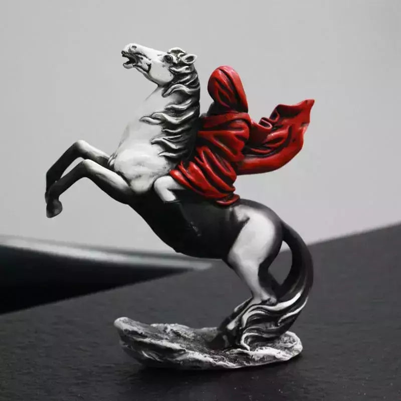 Vilead Banksy Red Knight Statue Horse Figurines Street Graffiti Art Modern Pop Living Room Bookshelf Cabinet Office Decoration | Designix -     - https://designix.fr/