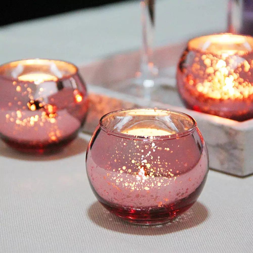 Glass Candle Holder Votive Mercury Tealight Candle Holder Wedding Parties Hotel Cafe Bar Home Yoga Studio Decoration Ornaments | Designix -     - https://designix.fr/