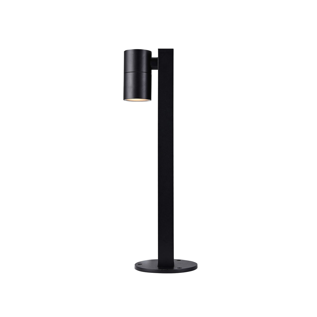 Profil de la borne noire avec projecteur cylindrique dirigé vers le bas.