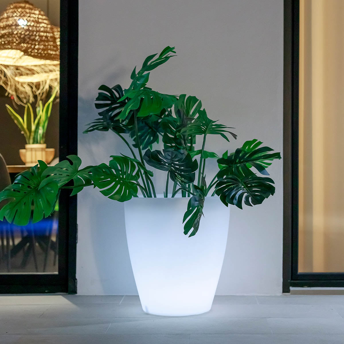 Jardinière lumineuse ronde Violeta