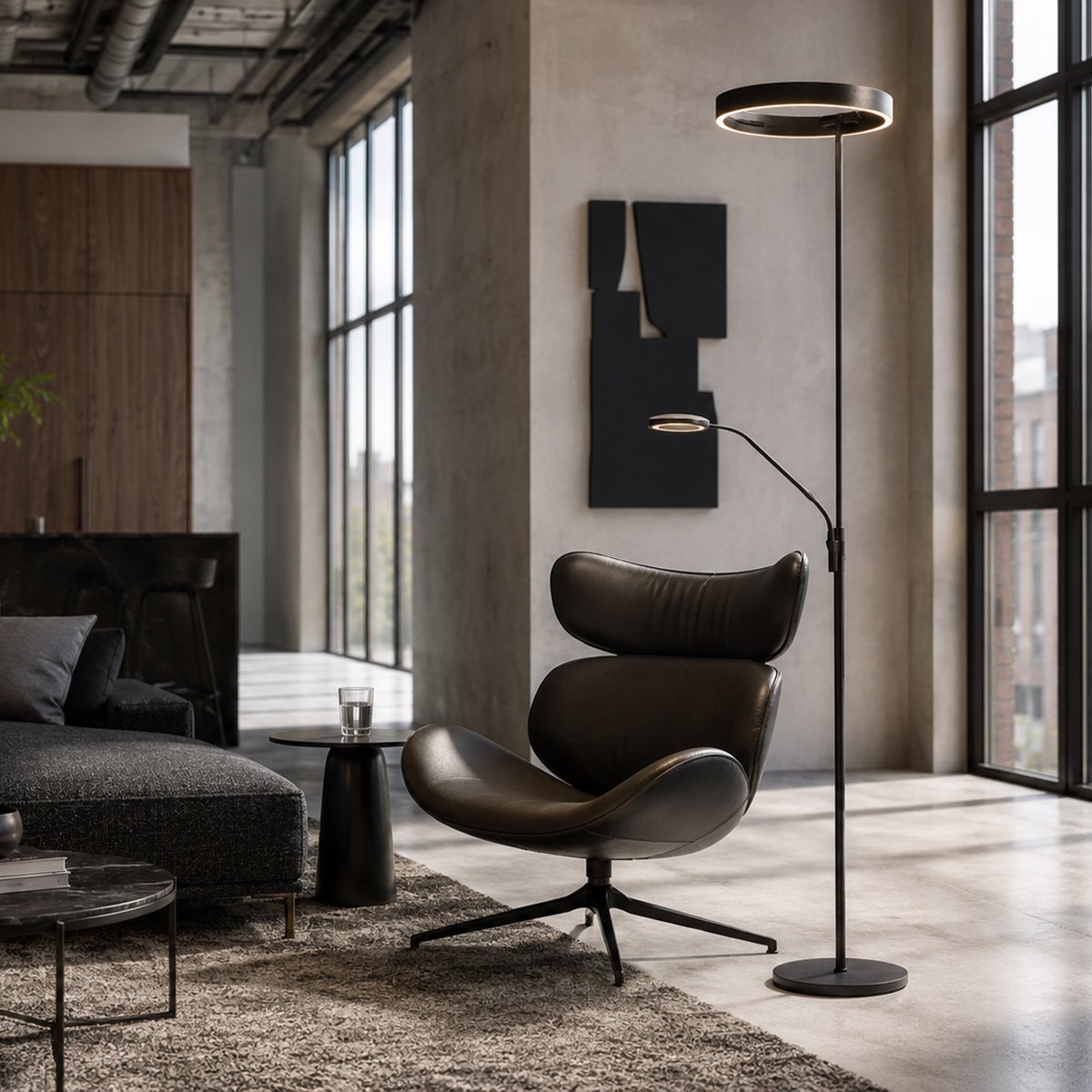 Lampadaire Soleil2 noir
