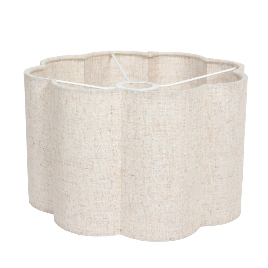 Lampadaire FloraWave noir, abat-jour crème clair Ø30 cm
