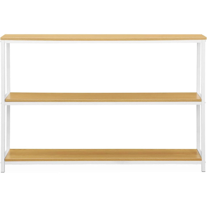 Alice'S Home - Étagère En Métal Blanc Mat Et Décor Bois - Loft - Bibliothèque 3 Niveaux. 120X30X80Cm | Designix - Amazon    - https://designix.fr/