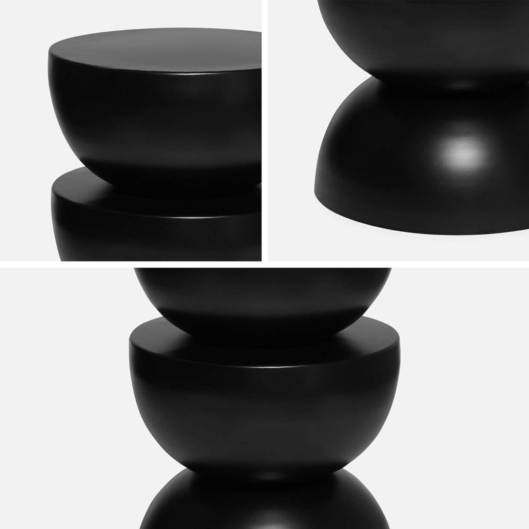 Alice'S Home - Table D'Appoint. Bout De Canapé. Table De Chevet En Métal. Noir. Coumba. Ø32 X H 46.5Cm | Designix - Amazon    - https://designix.fr/