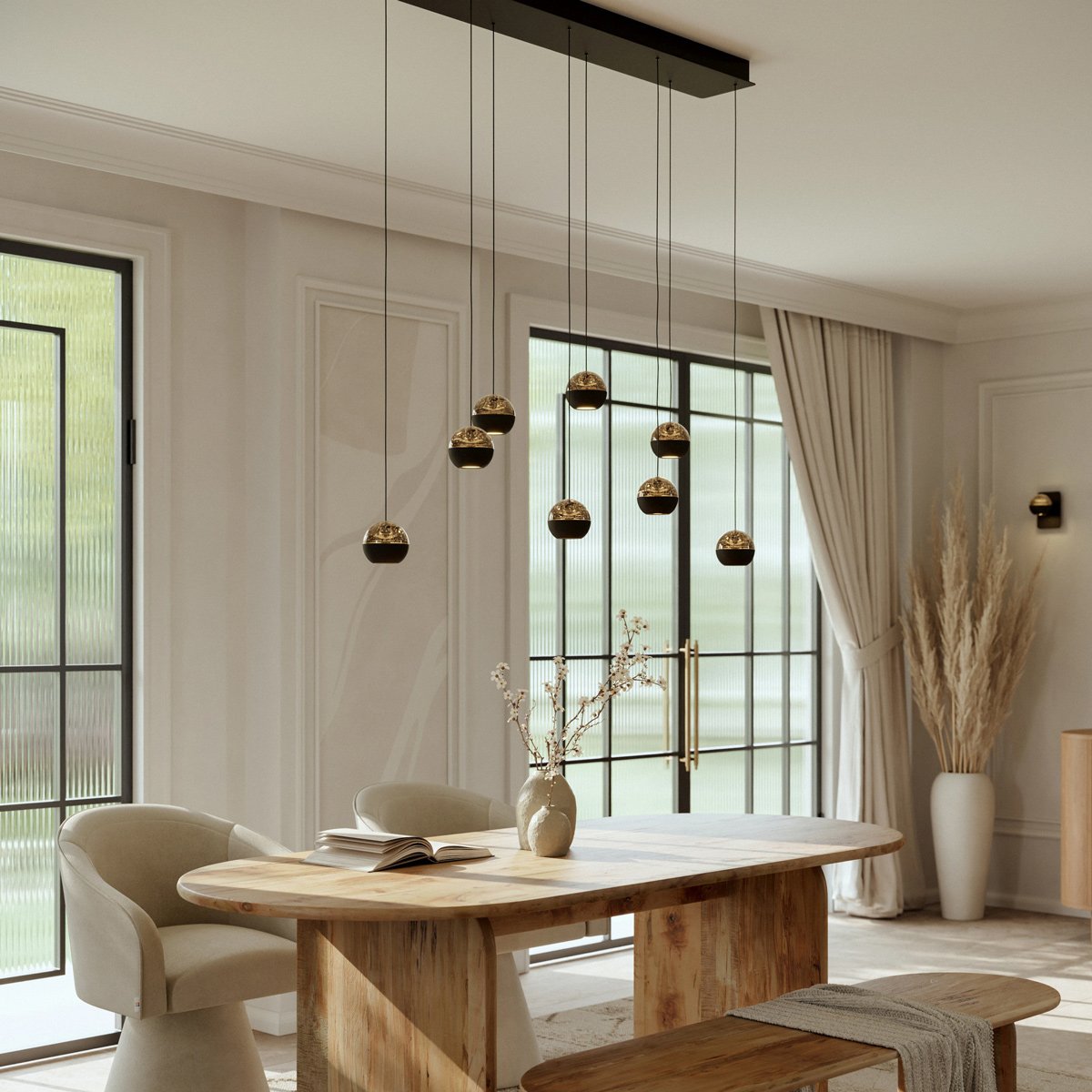 Suspension luminaire Belluno noir