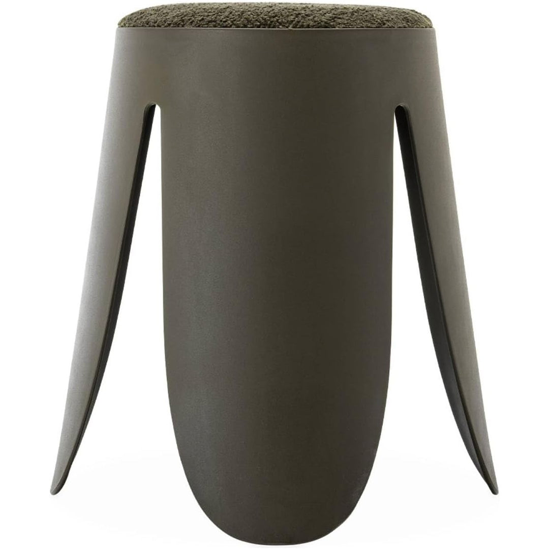 "Tabouret Kaki Bouclette Empilable" | Designix - 3333    - https://designix.fr/