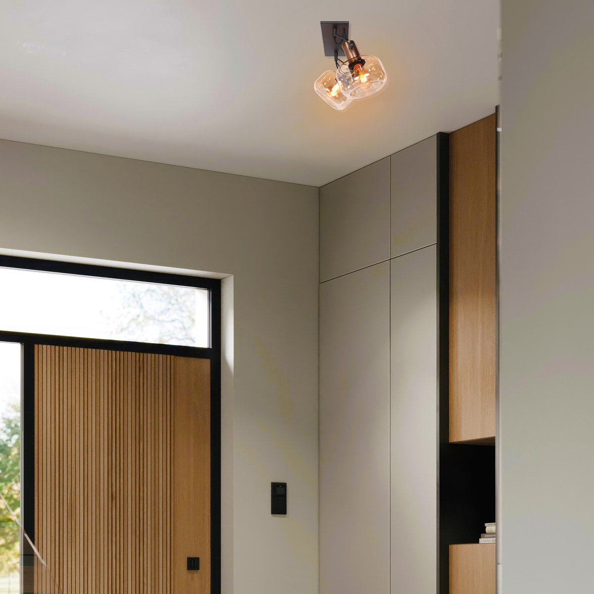 Applique murale Glaslic noir
