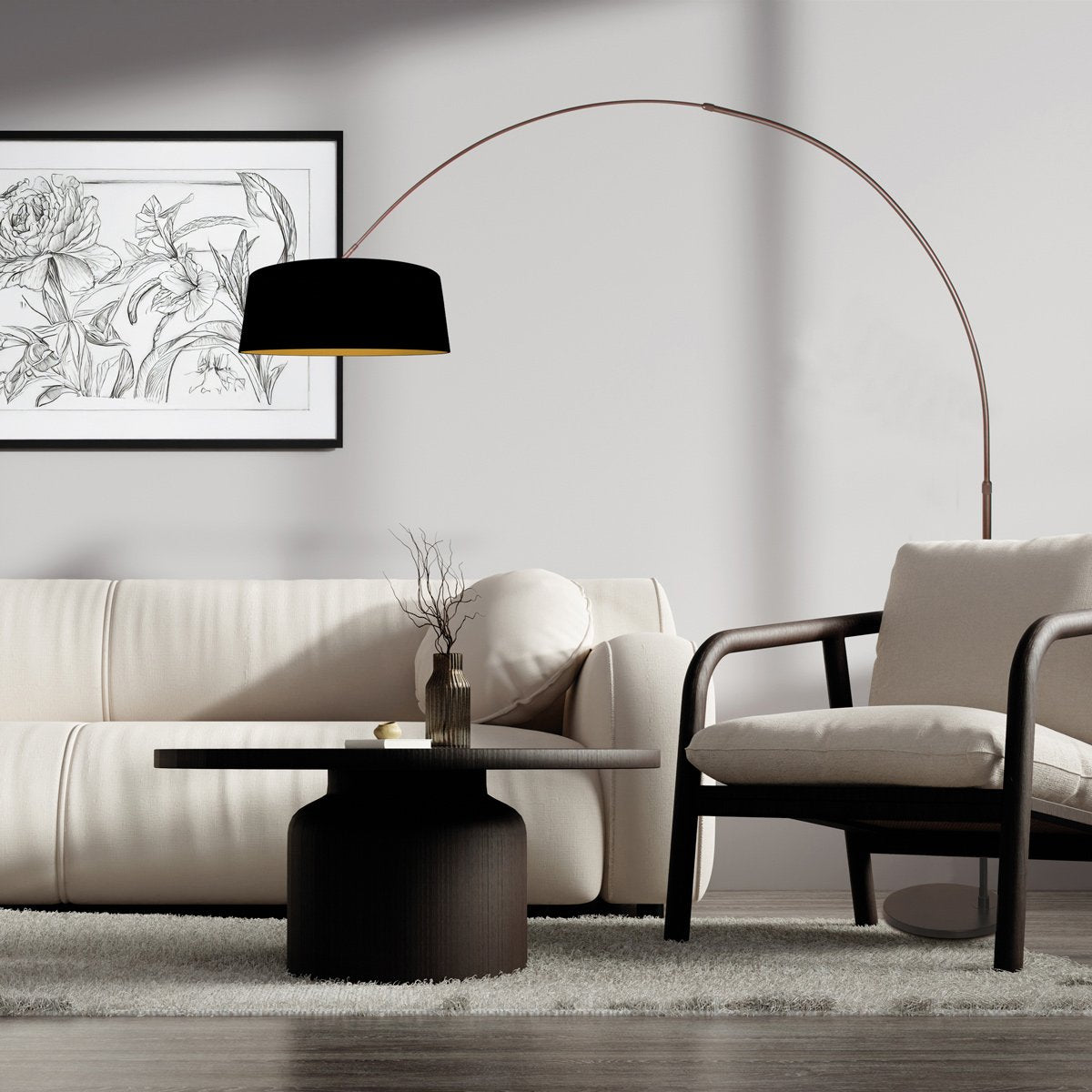 Lampadaire Luma-Dark marron